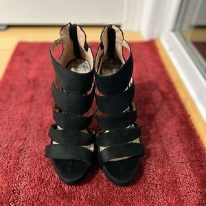 Black Velvet Platform Heels